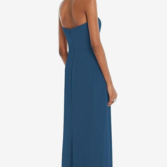 After Six 1563....Strapless Sweetheart Maxi Dress...Dusk Blue....Sz 0 - Picture 3 of 8